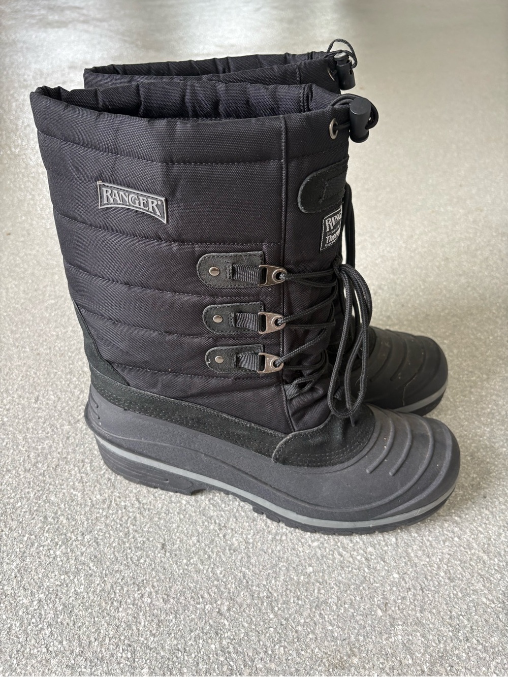 Ranger Men's Tundra II black winter boot size 14